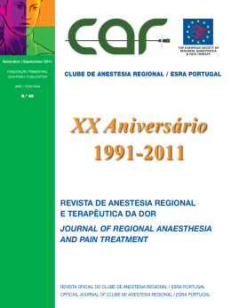XX Aniversário 1991-2011 - Clube de Anestesia Regional