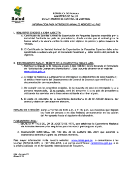 REPUBLICA DE PANAMA MINISTERIO DE SALUD