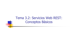 Tema 3.2: Servicios Web REST: Conceptos Básicos
