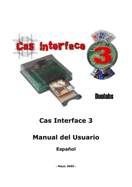 Cas Interface 3 Manual del Usuario Español