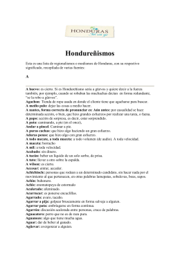 Hondureñismos - Centro de Documentación Turística de Honduras