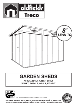 5587.Lean-To 8` Shed Manual - Maison