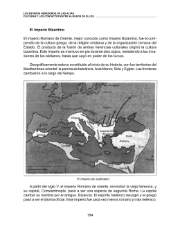194 El imperio Bizantino El imperio Romano de Oriente