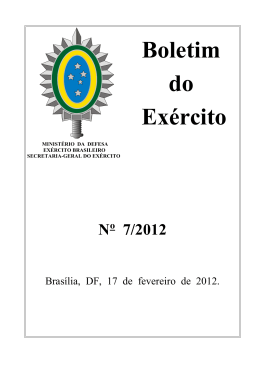 A Portaria nº 107, de 17.02.2012 - 3ª ICFEx
