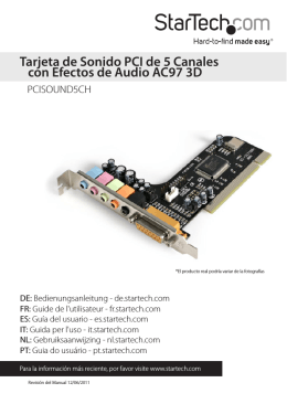 Tarjeta de Sonido PCI de 5 Canales con Efectos de Audio AC97 3D