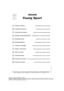 SillaCocheBebe.com | Manual de instrucciones | Recaro Young Sport