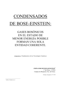 Condensados de Bose