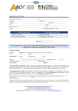 registration form - Instituto Argentino del Petroleo y del Gas
