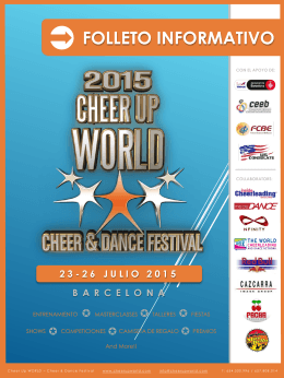 FOLLETO INFORMATIVO - Cheer Up World 2015