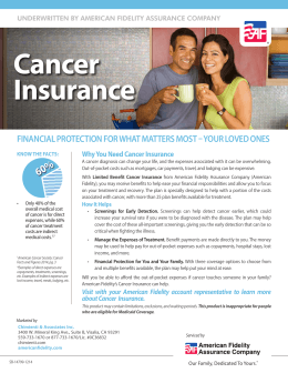 Cancer Insurance - American Fidelity Assurance Company