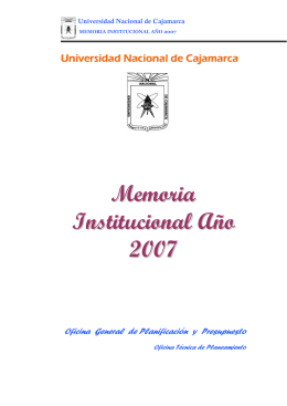Memoria Institucional del año 2007