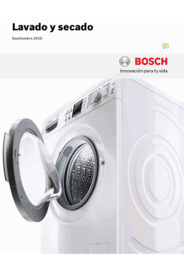Catálogo Bosch lavado, lavadoras, secadoras