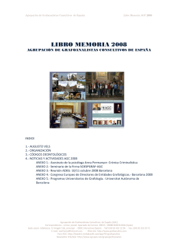 LIBRO MEMORIA 2008 - Grafoanalisis.com