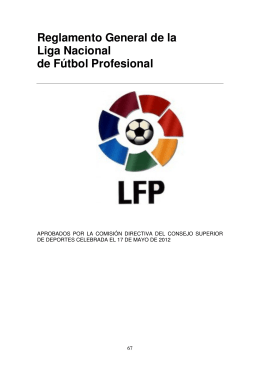 Reglamento General de la Liga Nacional de Fútbol