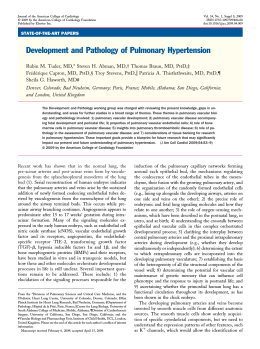 Development and Pathology of Pulmonary Hypertension