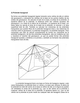 42 2) Pirámide hexagonal Se forma una pirámide hexagonal regular