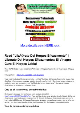 Read "LibÃ©rate Del Herpes Eficazmente" | Liberate Del Herpes