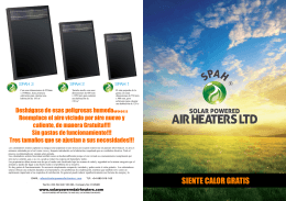 FLYER SOLAR SPAH es - Solar Powered Air Heaters.