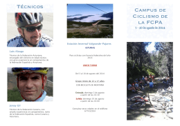 Campus de Ciclismo de la FCPA Técnicos - Valgrande