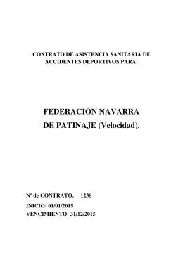 Seguro Deportivo 2015 - Federación Navarra de Patinaje
