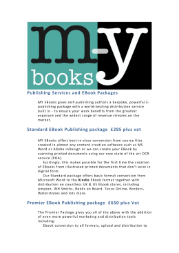 Publishing Services and EBook Packages Standard EBook