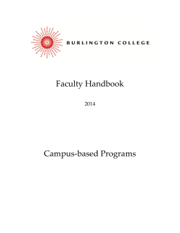 Faculty Handbook - Burlington College