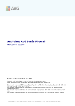 Anti-Virus AVG 9 más Firewall