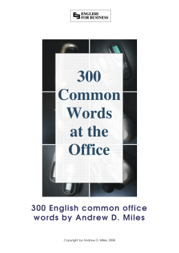 300 English words at the office