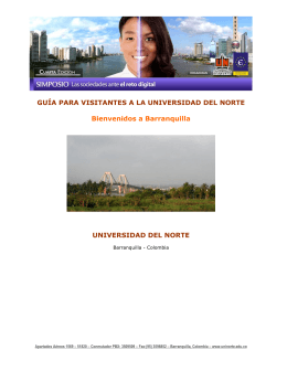 GUÍA PARA VISITANTES A LA UNIVERSIDAD DEL NORTE