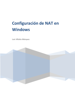 Configuración de NAT en Windows