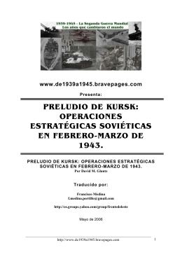 PRELUDIO DE KURSK: OPERACIONES - 1939-1945