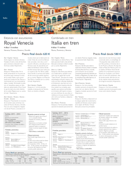 Royal Venecia Italia en tren