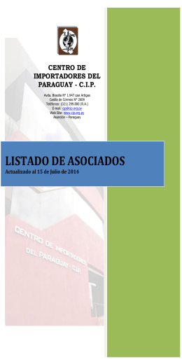 LISTADO DE ASOCIADOS - Universidad Columbia del Paraguay