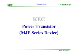 MJE Series power transistor