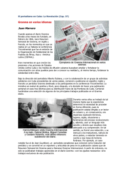 37. Granma en varios idiomas - UPEC Unión de Periodistas de Cuba
