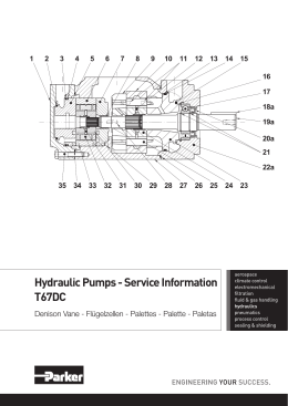 Hydraulic Pumps - Service Information T67DC