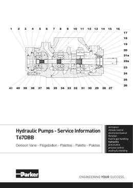 Hydraulic Pumps - Service Information T67DBB