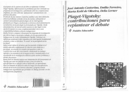 Piaget- Vigotsky: contribuciones para replantear el debate