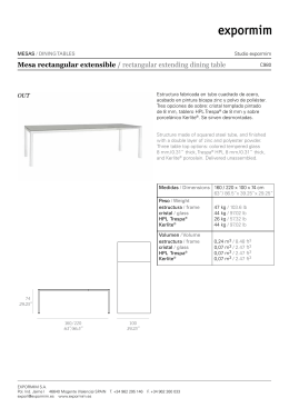 Mesa rectangular extensible / rectangular extending dining table