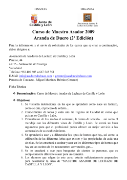 Curso de Maestro Asador 2009 Aranda de Duero (2ª Edición)