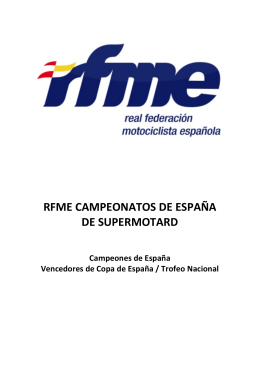 RFME CAMPEONATOS DE ESPAÑA DE SUPERMOTARD