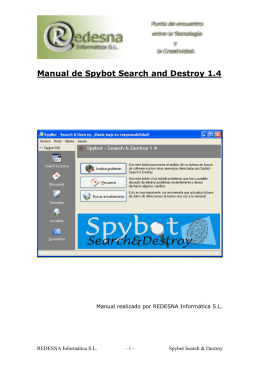 Manual de Spybot Search and Destroy 1.4