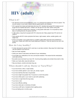 HIV (adult) - Coordinated Care Health