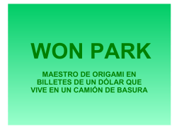 WON PARK, MAESTRO DE ORIGAMI