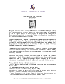 GUSTAVO GALLÓN GIRALDO - Comisión Colombiana de Juristas