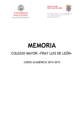 Memoria Actividades CM Fray Luis de León Curso Académic0 2013