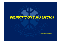 desnutricion y sus efectos - Asociación Chilena de Nutrición Clínica