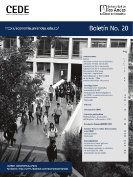 Boletín No. 20 - Facultad de Economía