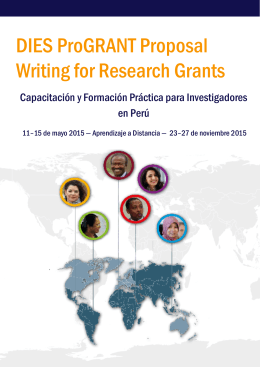 DIES ProGRANT Proposal Writing for Research Grants