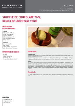 SOUFFLE DE CHOCOLATE 76%, helado de Chartreuse